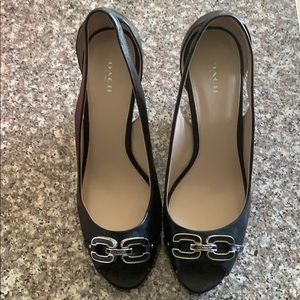Coach gently used wedges